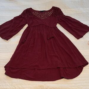 American Eagle Outfitters Burgundy Dress